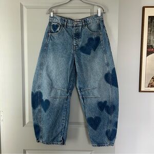 Free People Heart Barrel Jeans